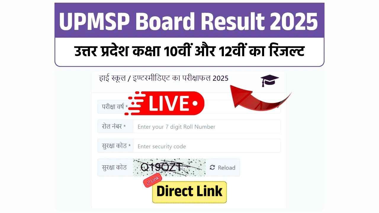 UP Board 10th-12th Result 2025